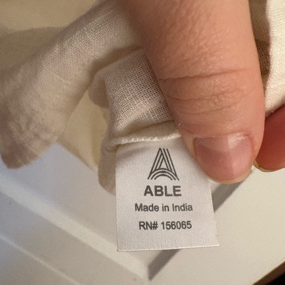 ABLE Cream Button-Up Top - Picture 4 of 5